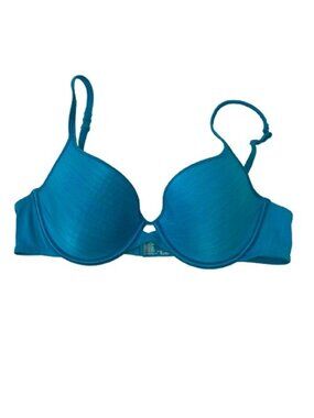 Vassarette Silken Heather Demi Bra 38B - Turquoise Blue T-Shirt Bra 75247